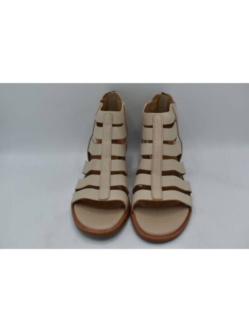Sofft Womens Size‎ 9 Carmen Beige Leather Block Heel Gladiator Sandals Shoes